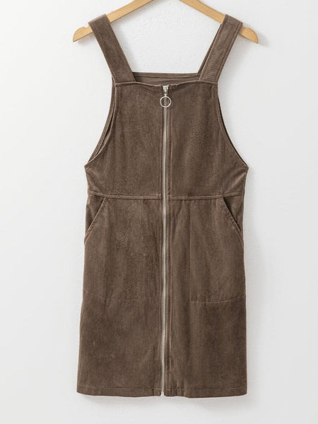 Solid Home Service Loose Short Dress With Pocket - Bare - A-Line - Square - Tube