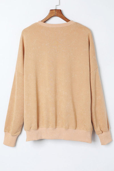 Women's Mineral Wash Relaxed Pullover with Exposed Seams made for easy styling and wardrobe coordination, with premium-like structure and finish.