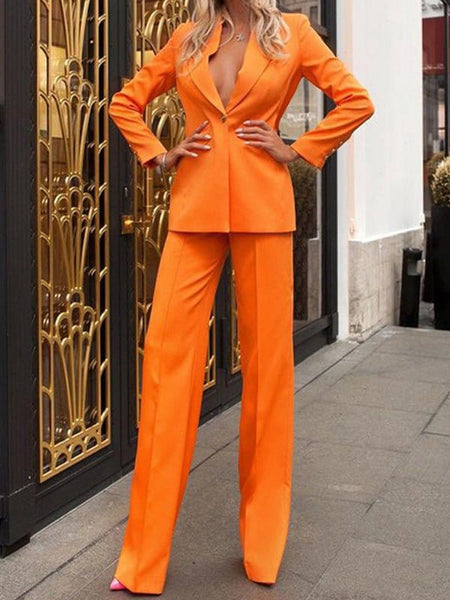 Tailored Peak Lapel Blazer and Wide-Leg Trouser Set with practical styling and dependable silhouette control.