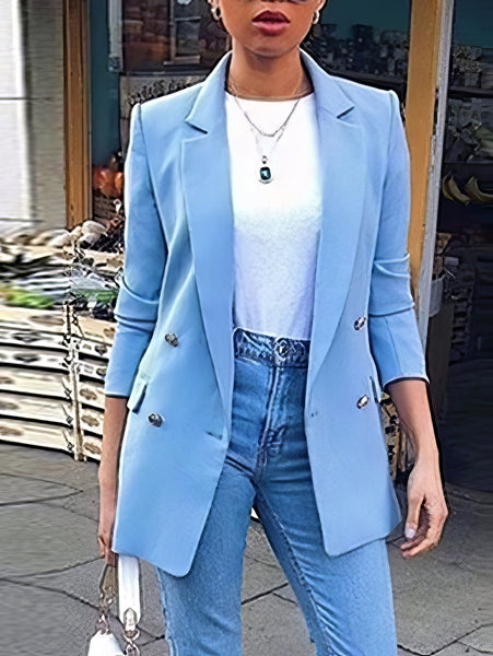 Women's Tailored Notch Lapel Single-Button Professional Blazer