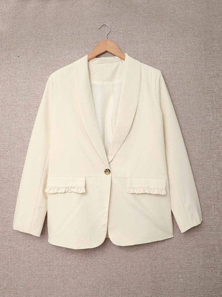 Women's Tailored Notch Lapel Single-Button Professional Blazer