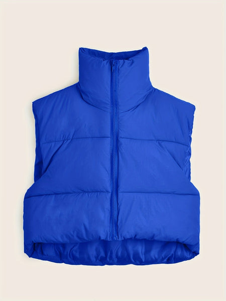 Black Puffer Vest with Hood