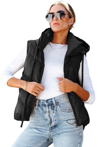 Women's Solid Lightweight Thermal Layer Sleeveless Zip-Up Vest Coat