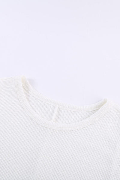 Solid Round Neck Sleeveless Top Vest