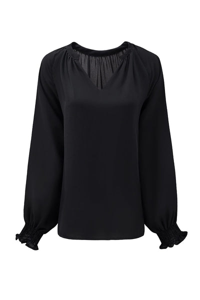 Elegant Long Sleeve Ruffle Blouse with practical styling and dependable silhouette control.