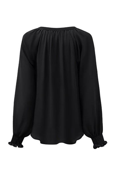 Elegant Long Sleeve Ruffle Blouse with practical styling and dependable silhouette control.