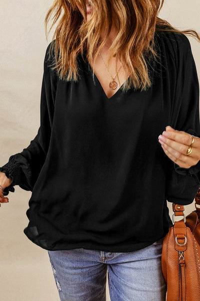 Elegant Long Sleeve Ruffle Blouse with practical styling and dependable silhouette control.