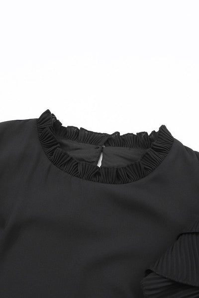 Elegant Long Sleeve Ruffle Blouse with practical styling and dependable silhouette control.