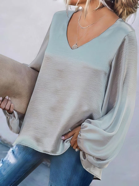 Women's Lightweight Satin Blouse for Spring in Blouses & Shirts