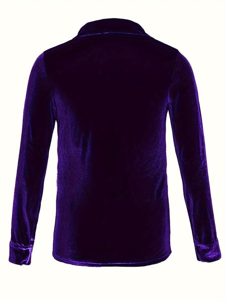 Solid Versatile Button Dual Pockets Long Sleeve T-Shirt