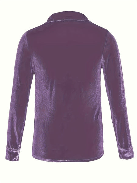 Solid Versatile Button Dual Pockets Long Sleeve T-Shirt