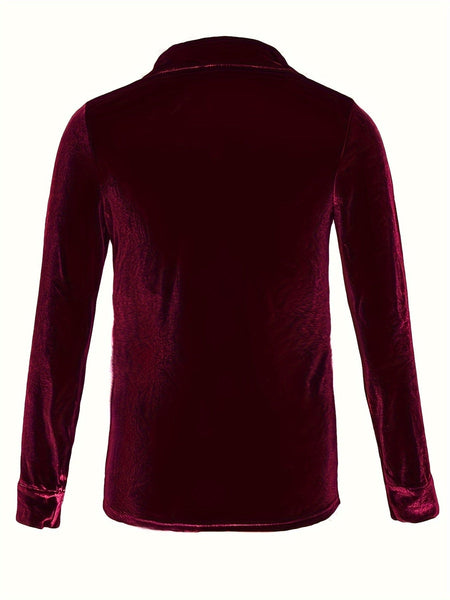 Solid Versatile Button Dual Pockets Long Sleeve T-Shirt