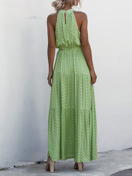 Sophisticated Printed Halter Neck Dresses