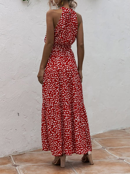 Sophisticated Printed Halter Neck Dresses