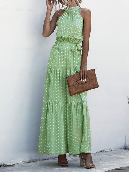 Sophisticated Printed Halter Neck Dresses