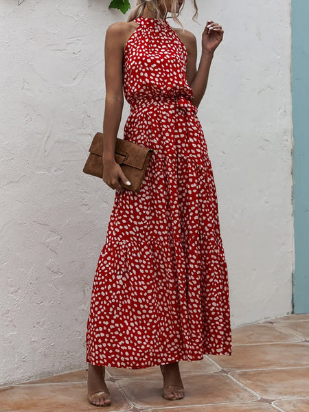 Sophisticated Printed Halter Neck Dresses