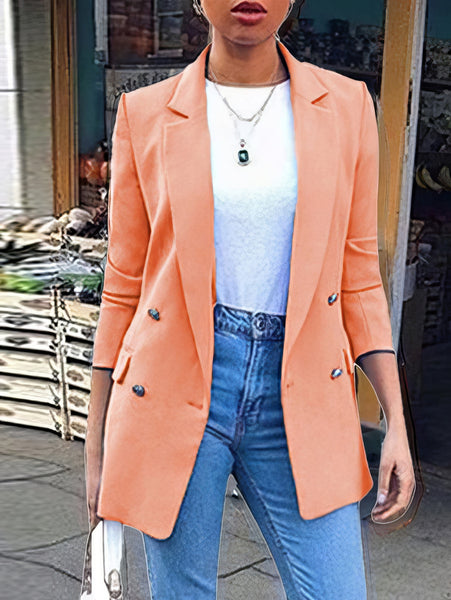 Casual Solid Blazer Jacket