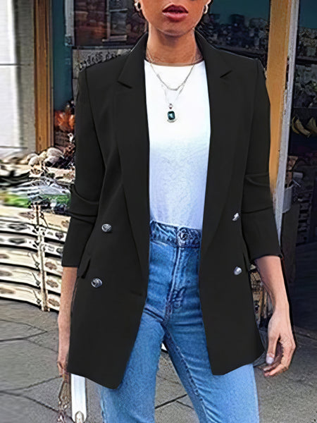 Simple Solid Blazer for Everyday Wear with practical styling and dependable silhouette control.