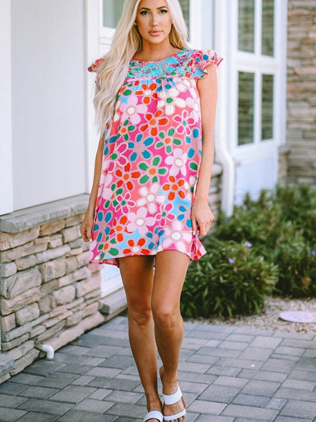 Floral Sleeveless Bodycon Dress
