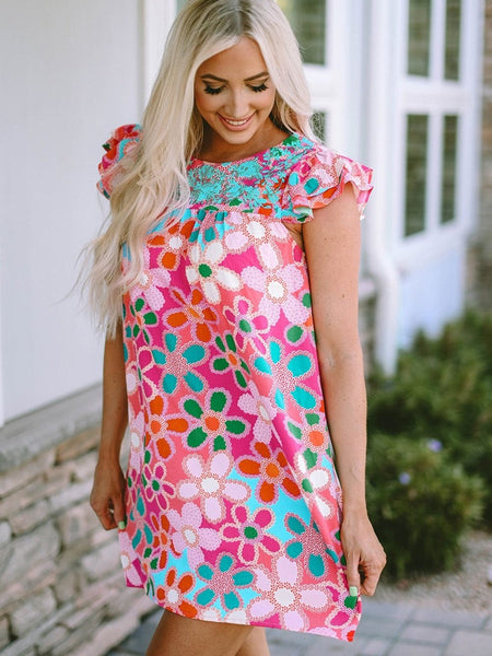 Floral Sleeveless Bodycon Dress