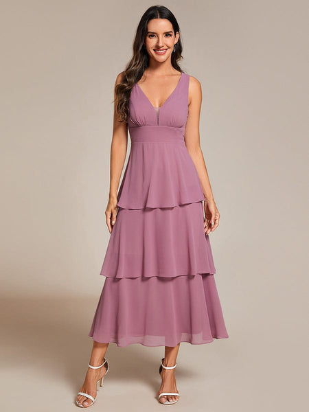 Women's Tiered Ruffle Wedding Guest Dress in Blouses & Shirts