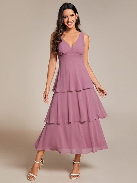 Women's Tiered Ruffle Wedding Guest Dress in Blouses & Shirts