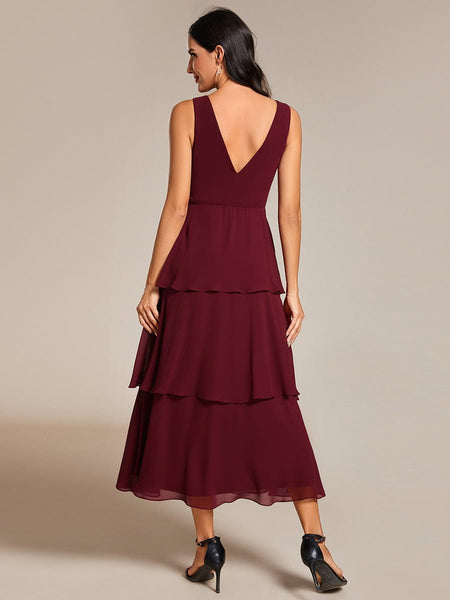 Women's Tiered Ruffle Wedding Guest Dress in Blouses & Shirts