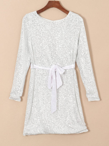 Sequin Glamour Halter Party Dress