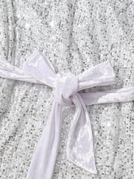 Sequin Glamour Halter Party Dress
