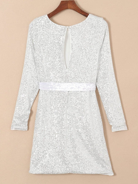 Sequin Glamour Halter Party Dress