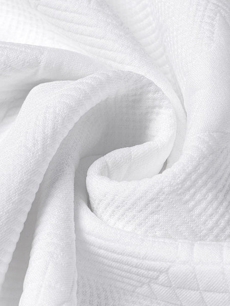Starlight White Textured Crew Neck Sweatshirt