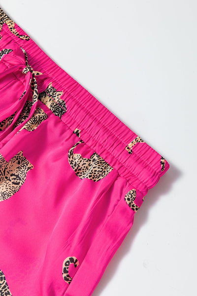 Vibrant Pink Cheetah Print Lounge Set