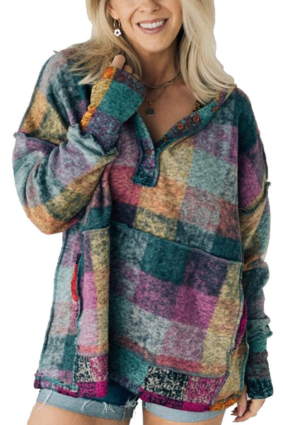 Striped Woolen Commuter Cardigan in Multicolor Print