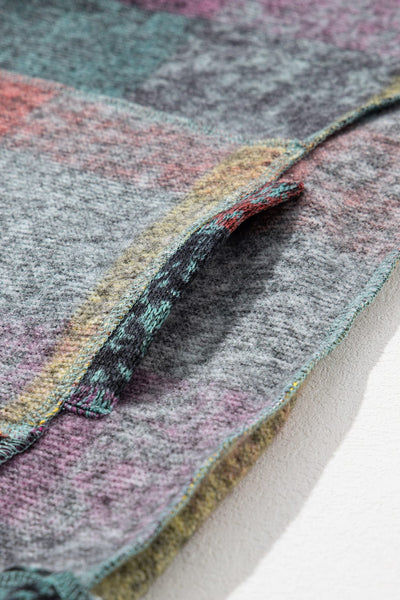 Striped Woolen Commuter Cardigan in Multicolor Print