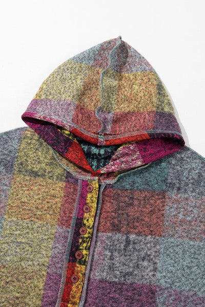 Striped Woolen Commuter Cardigan in Multicolor Print