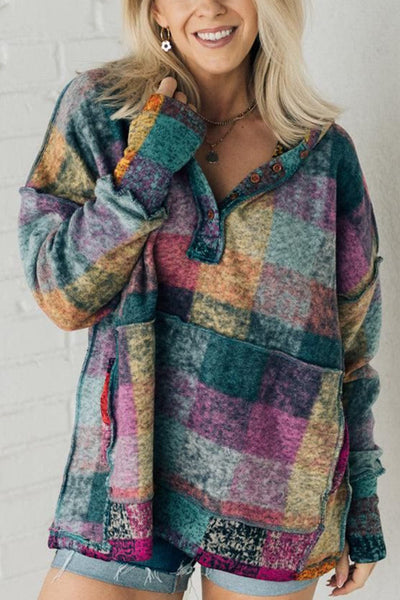 Striped Woolen Commuter Cardigan in Multicolor Print