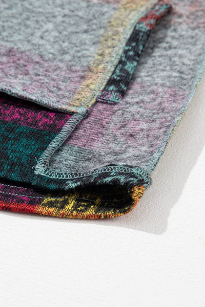 Striped Woolen Commuter Cardigan in Multicolor Print