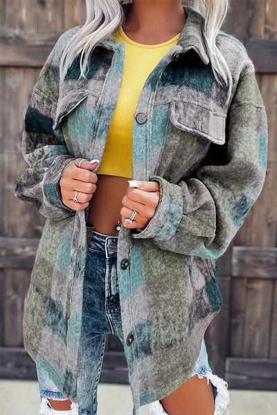 Striped Woolen Commuter Cardigan in Multicolor Print