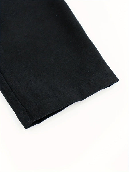 Women's Structured Black Military Blazer with Silver Buttons