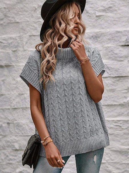 Stylish Textured Women'S Sweater With Loose Fit