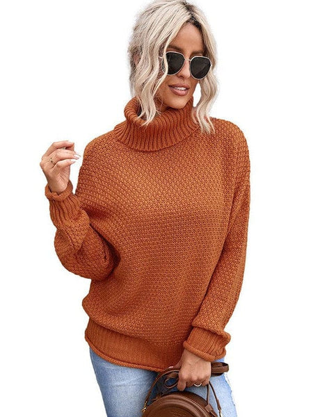 Relaxed Fit Turtleneck Knit Jumper