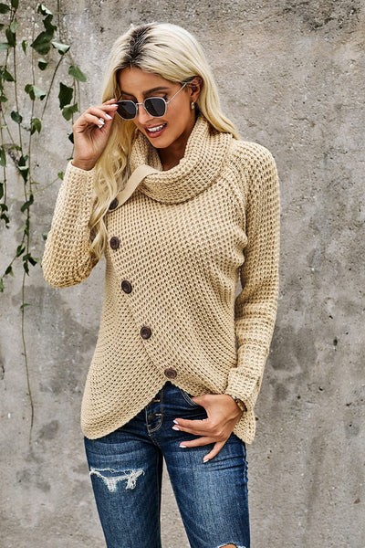 Women's Chunky Knit Turtleneck Pullover in Sweaters