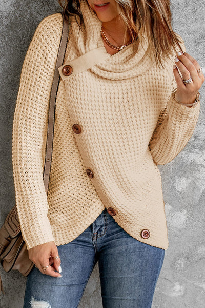 Relaxed Fit Turtleneck Knit Jumper