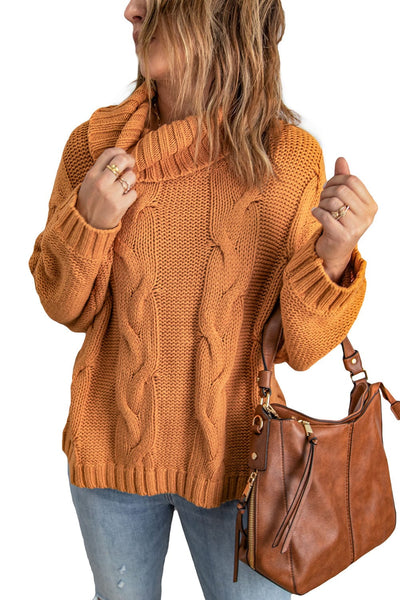 Relaxed Fit Turtleneck Knit Jumper