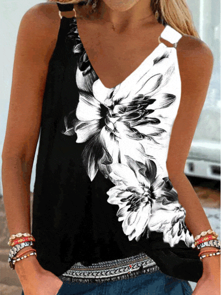 Women's Cross-Front Sleeveless Tank in Tank Tops