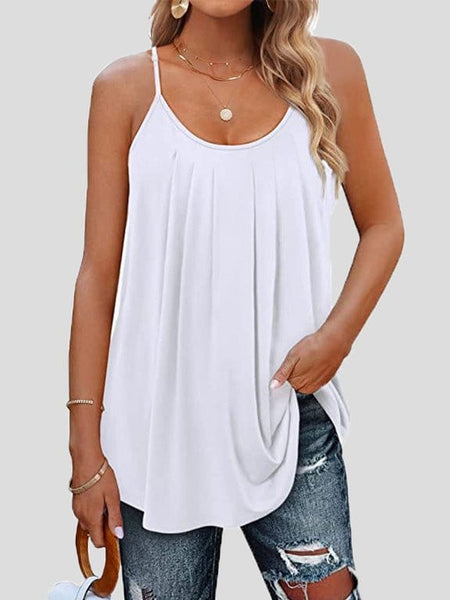 Women's Summer Pleated Tank Top made for easy styling and wardrobe coordination, with premium-like structure and finish.