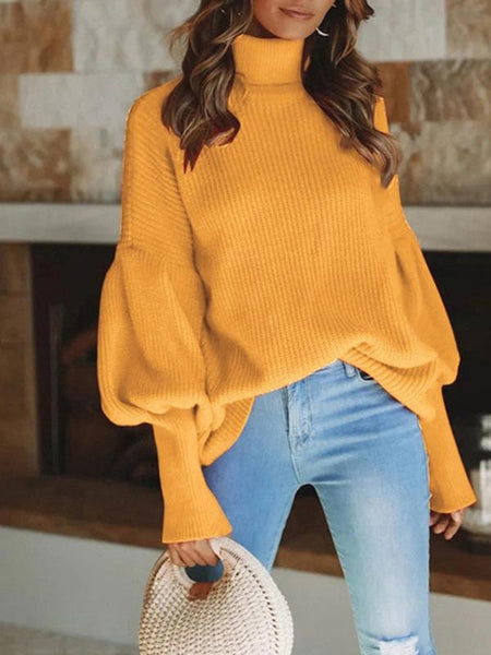 Oversized Red Turtleneck Christmas Sweater