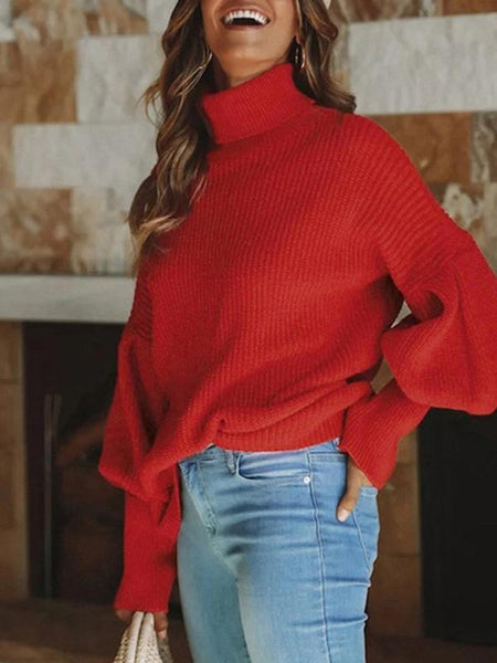 Christmas Turtleneck Knit Sweater