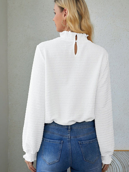 Turtleneck Solid Pullover Long Sleeve Sweater
