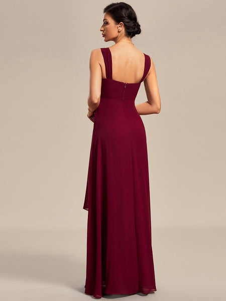 Women's Two-Piece Square Neck Chiffon A-Line Mother of the Bride Dress